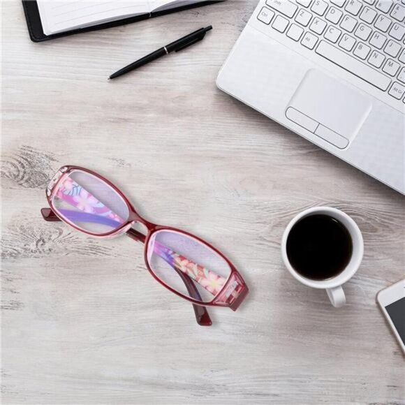 6 Pairs Reading Glasses X2.0 MAG Elegant Anti UV/Blue Light resin Matching Cases - Picture 4 of 7